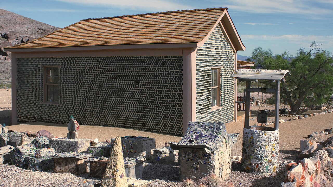 Tom Kelly’s bottle house at Rhyolite.
